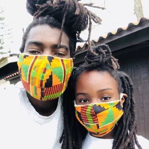 2*Kente Face cover